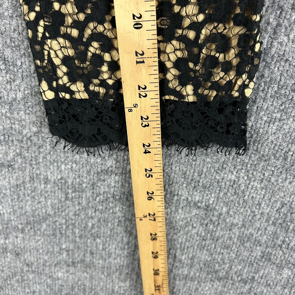 Moschino Pants 8 Lace Floral Black Cropped Straight Lined Gothic Dark Romantic - Picture 12 of 15